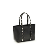 Valentino Garavani Black Calf Leather Shoulder Bag