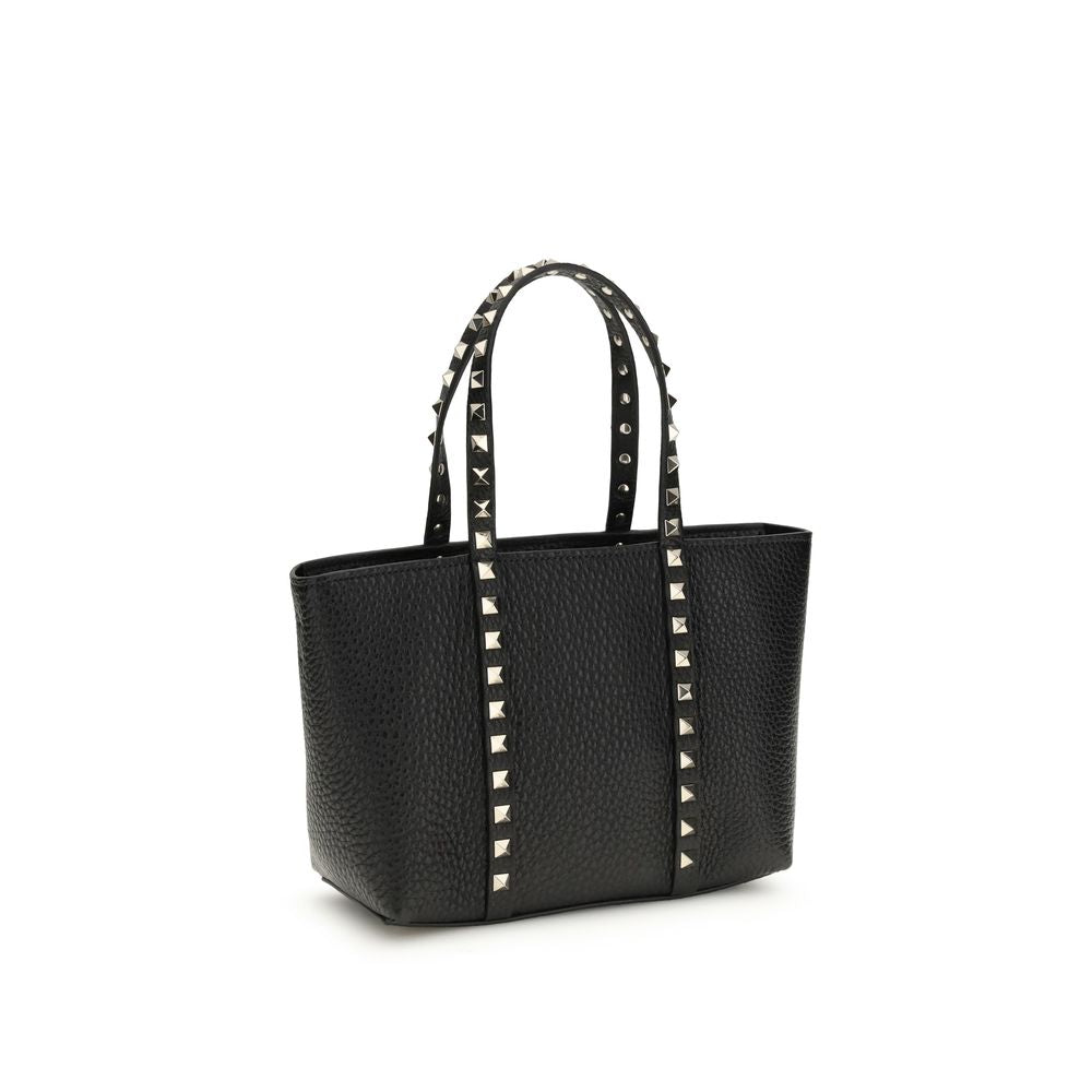 Valentino Garavani Black Calf Leather Shoulder Bag