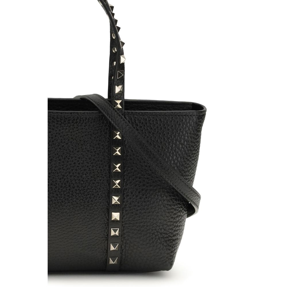 Valentino Garavani Black Calf Leather Shoulder Bag