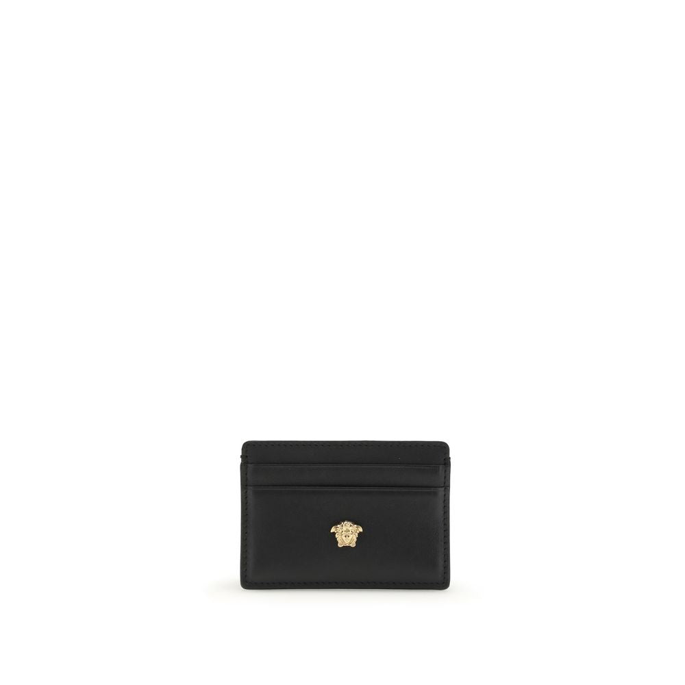 Versace Black Calf Leather Card Holder