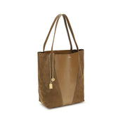 Chloé Beige Leather Suede Shoulder Bag