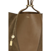 Chloé Beige Leather Suede Shoulder Bag