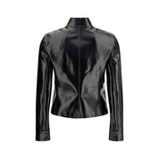 Courrèges Black Cotton Full-Length Jacket