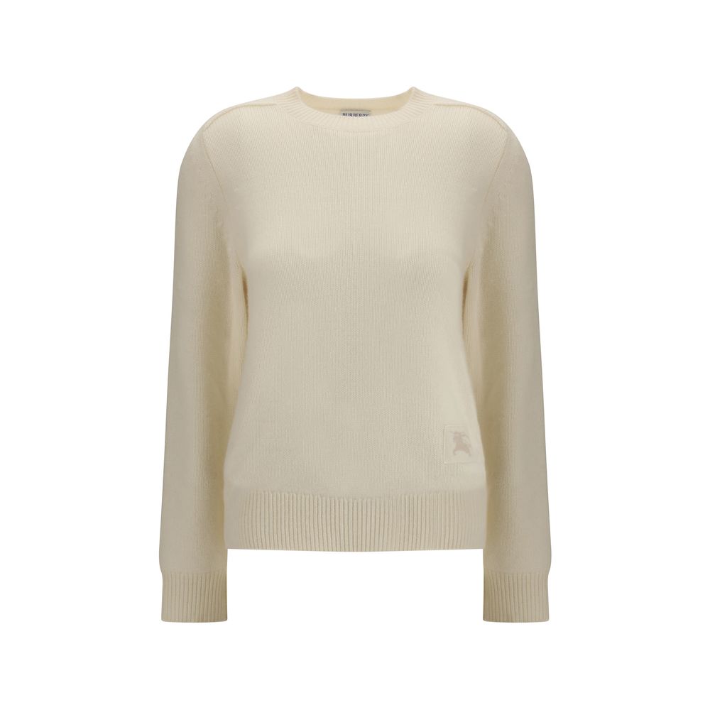 Burberry Cream Cashmere Crewneck-tröja