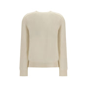 Burberry Cream Cashmere Crewneck-tröja