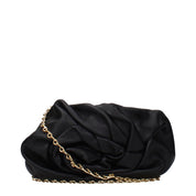 Burberry svart läderkuvertväska med detaljer framtill