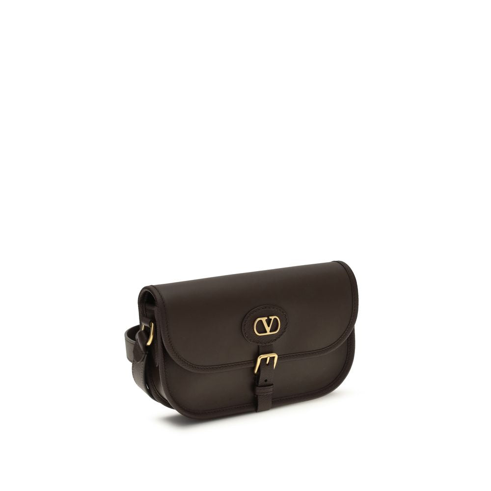 Valentino Garavani Brown Calf Leather Shoulder Bag