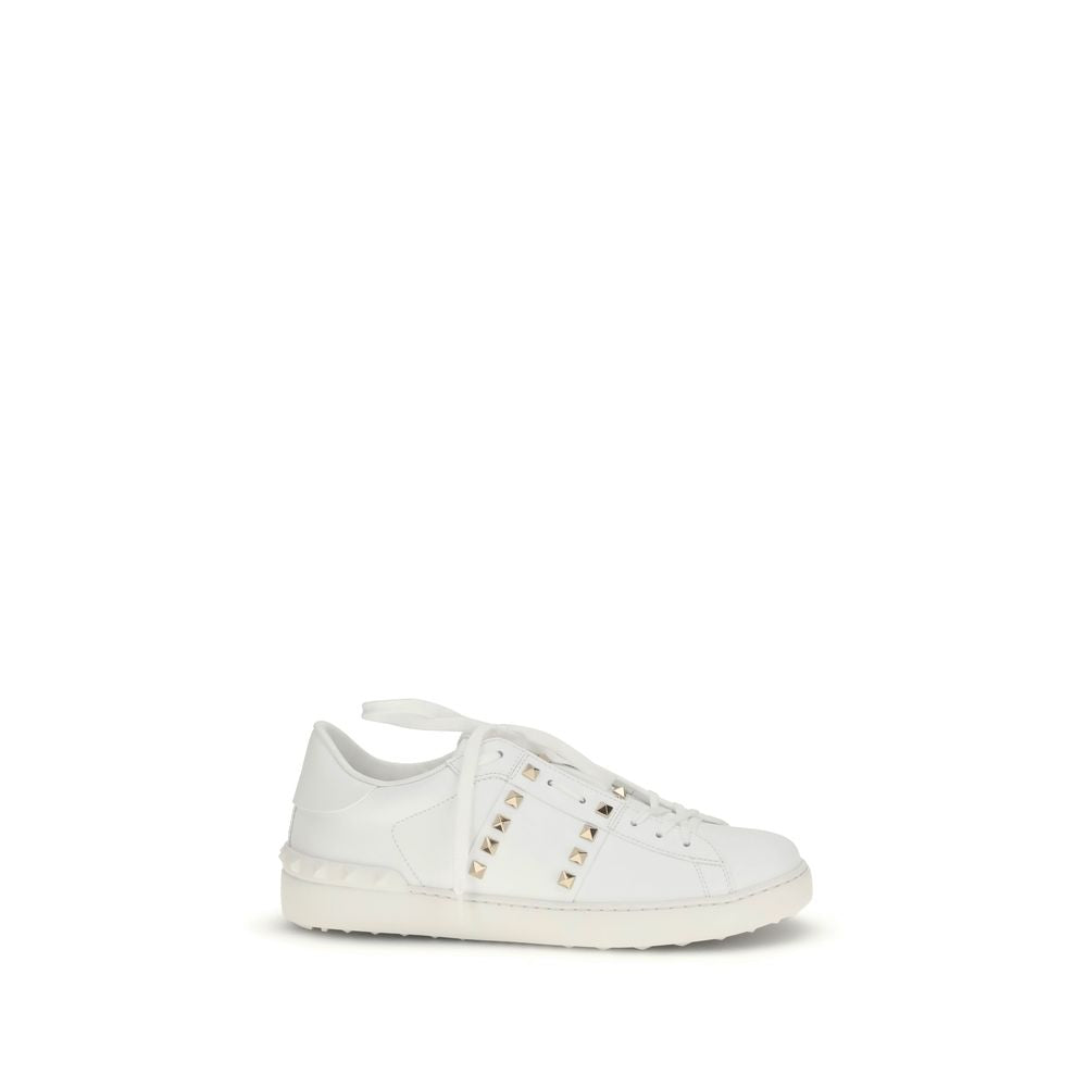 Valentino Garavani White Calf Leather Low Top Sneakers