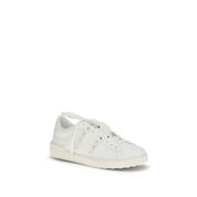 Valentino Garavani White Calf Leather Low Top Sneakers