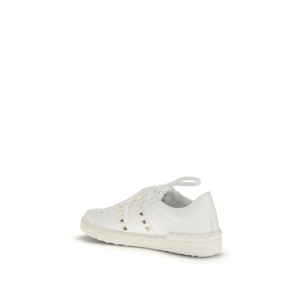 Valentino Garavani White Calf Leather Low Top Sneakers