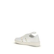 Valentino Garavani White Calf Leather Low Top Sneakers