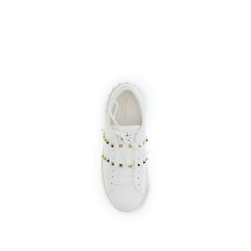 Valentino Garavani White Calf Leather Low Top Sneakers