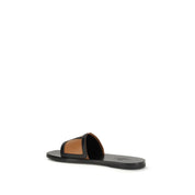 Valentino Garavani Black Goatskin Slide Sandals