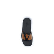 Valentino Garavani Black Goatskin Slide Sandals