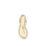 Giuseppe Zanotti Gold Calf Leather Flat Sandals
