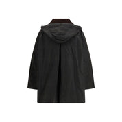 Barbour x GANNI Multicolor Tartan Waxed Cotton Duffle Coat