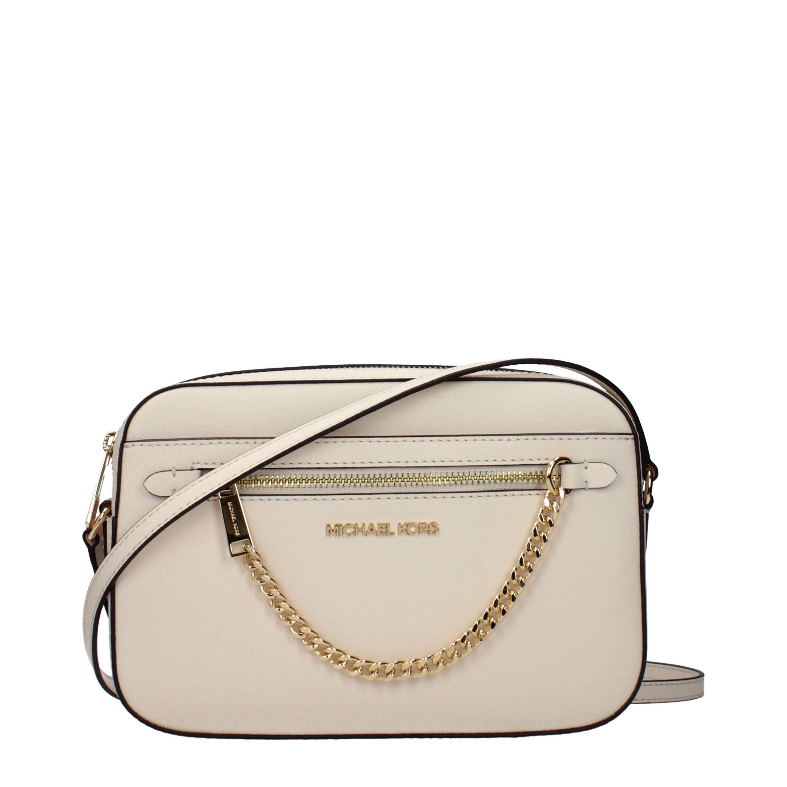 Michael Kors Beige Läder Axelremsväska
