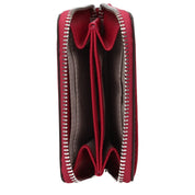 Michael Kors röd korthållare i läder med logotyp