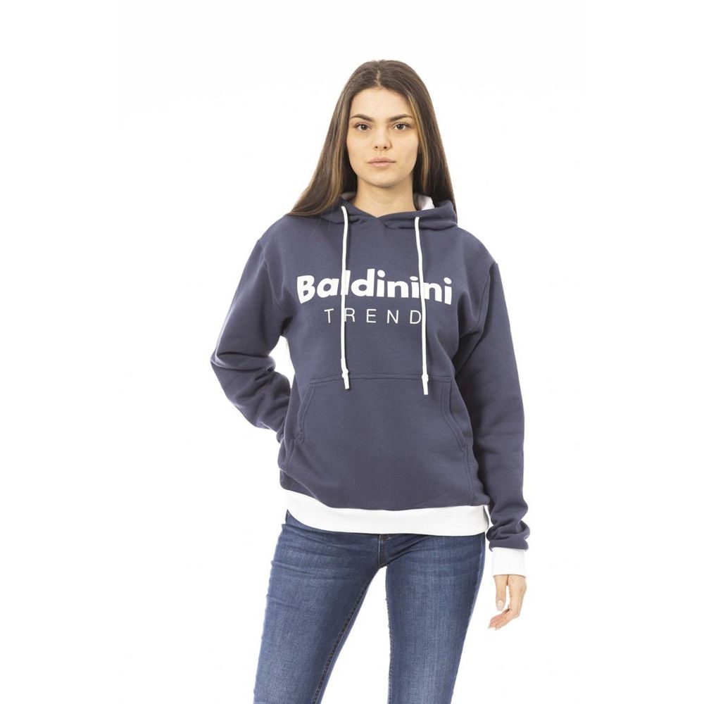 Baldinini Trend Navy/Grey Cotton Sweatshirt