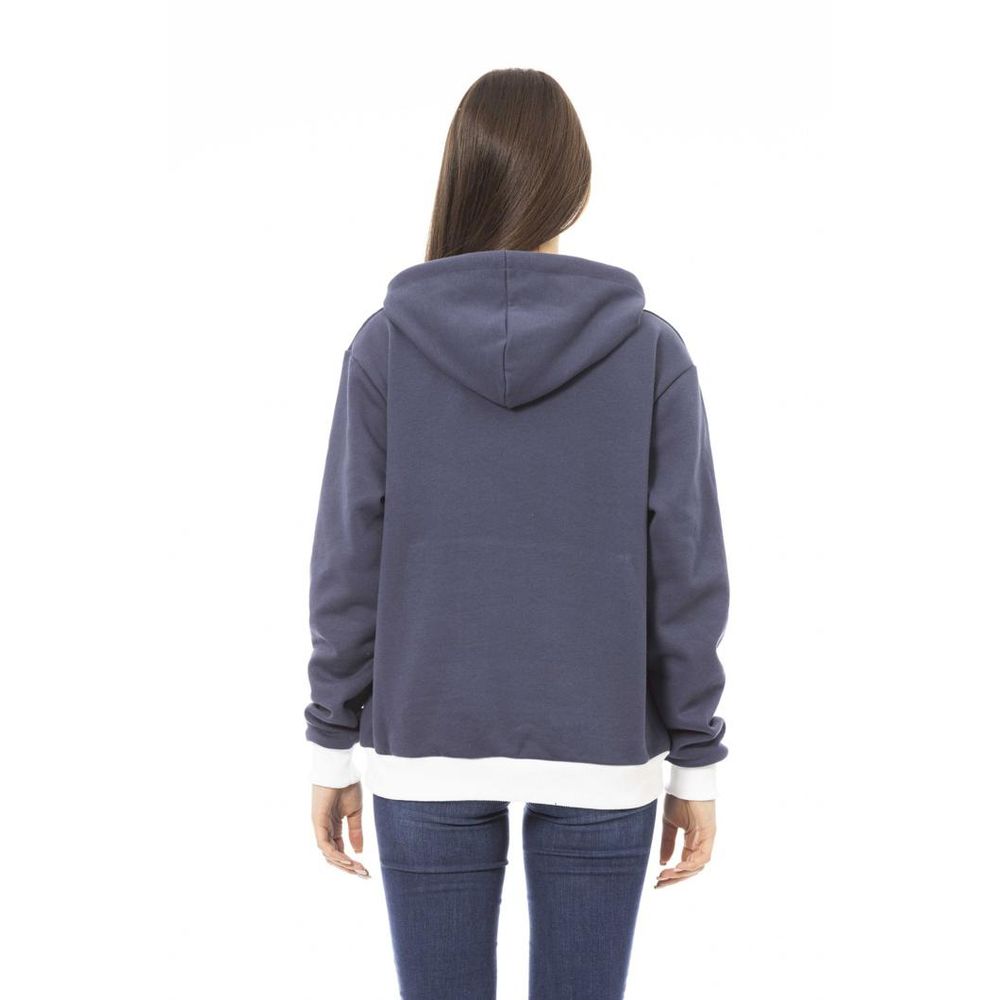 Baldinini Trend Navy/Grey Cotton Sweatshirt