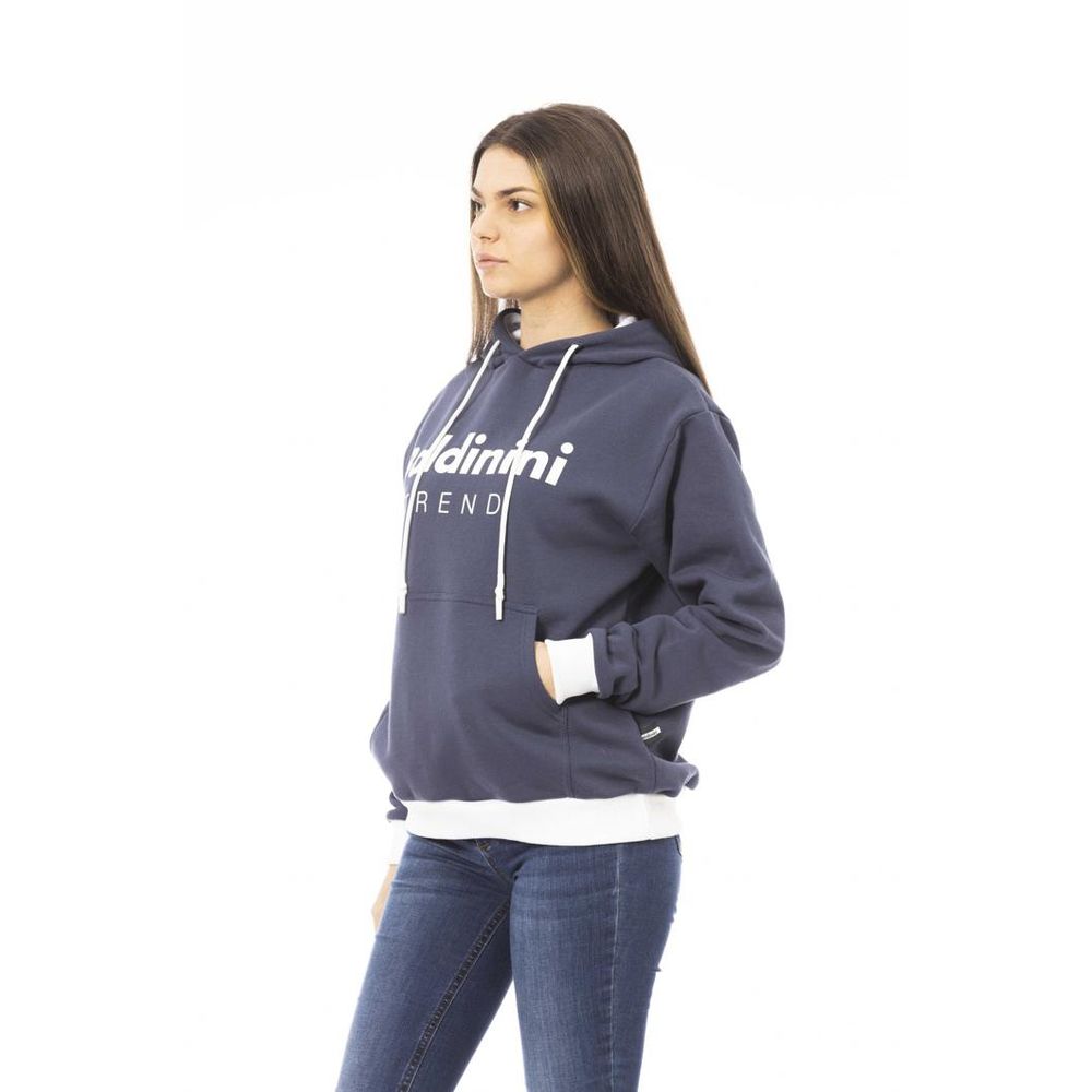 Baldinini Trend Navy/Grey Cotton Sweatshirt