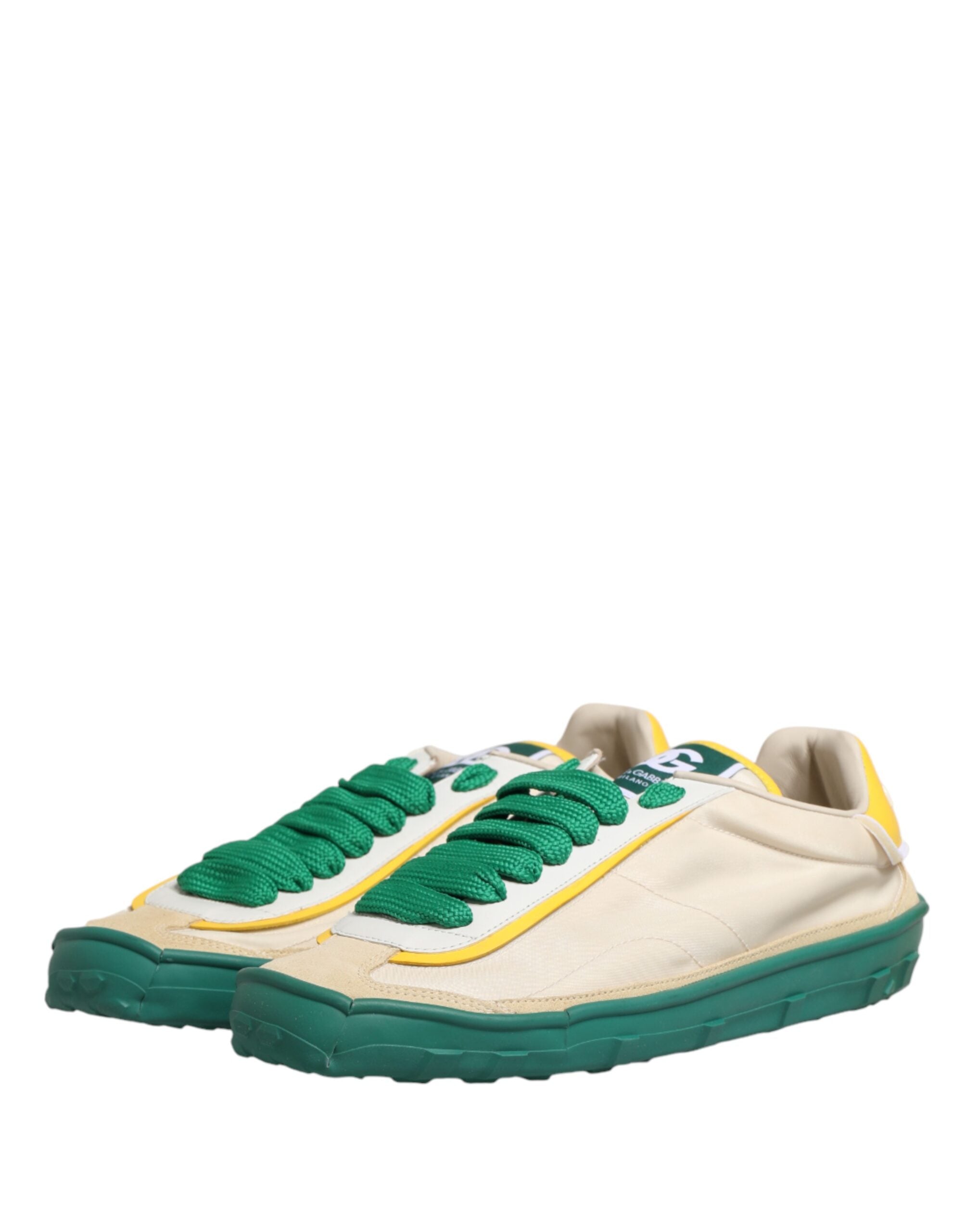 Dolce & Gabbana Multicolor Leather Low Top Sneakers