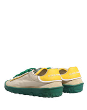 Dolce & Gabbana Multicolor Leather Low Top Sneakers