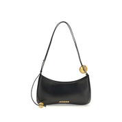 Jacquemus Black Calf Leather Bisou Perle Shoulder Bag