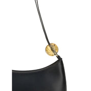 Jacquemus Black Calf Leather Bisou Perle Shoulder Bag