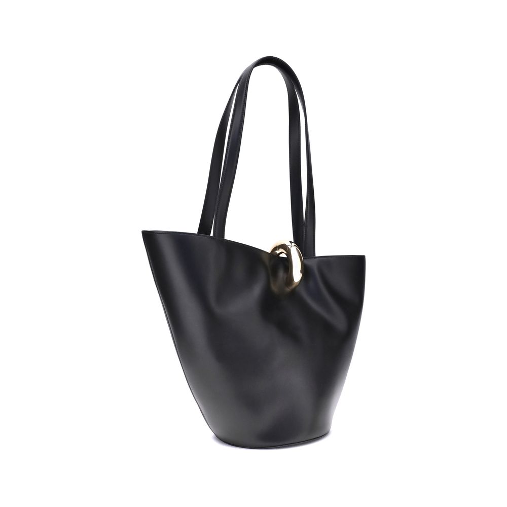Jacquemus Black Calf Leather La Bambola Bucket Shoulder Bag