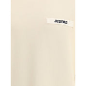 Jacquemus Beige Cotton Hooded Sweatshirt with Logo