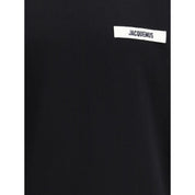 Jacquemus Black Cotton Hooded Sweatshirt with Logo