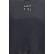 Alexander Wang Black Cotton Crystal Hotfix Logo Sweatshirt