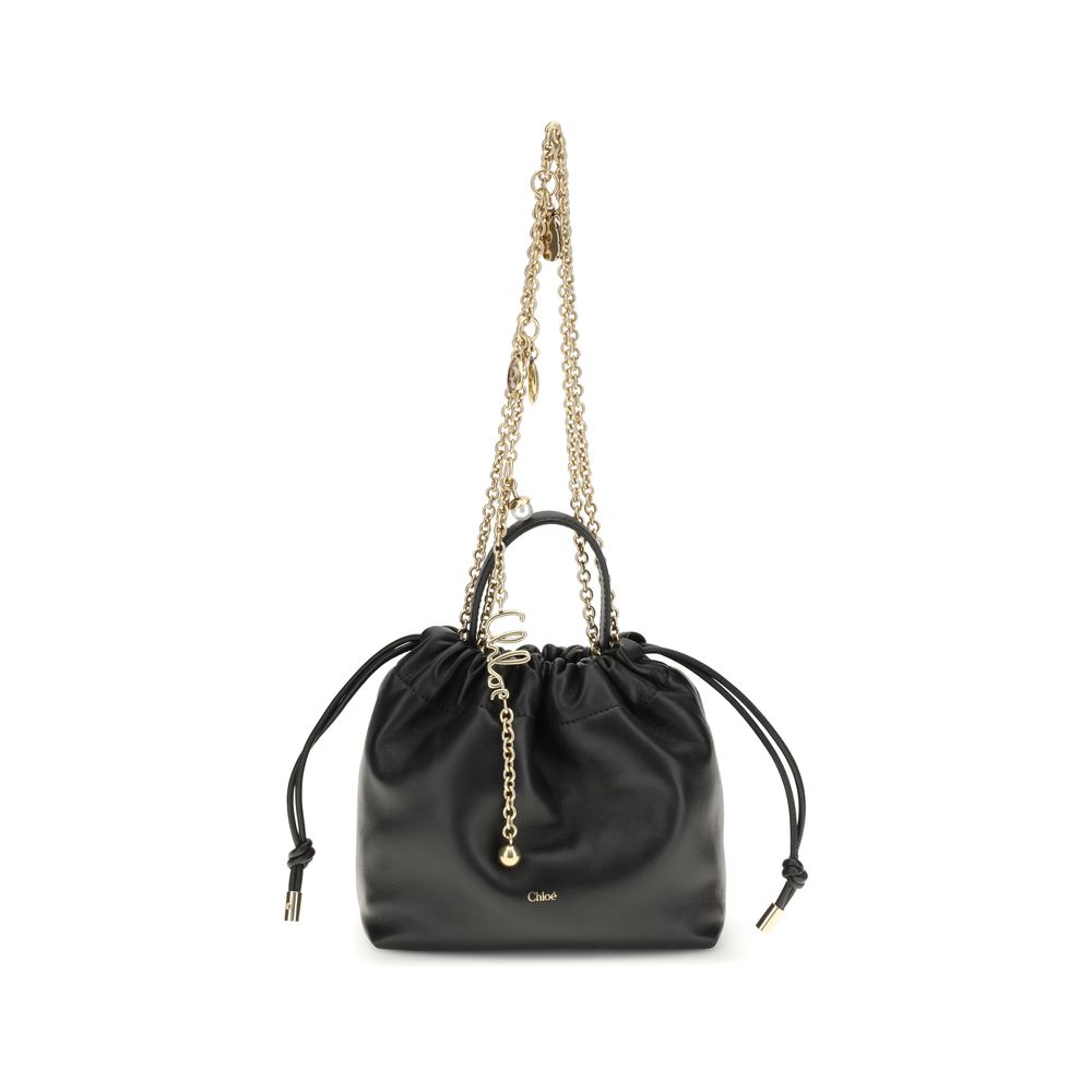 Chloé Black Calf Leather Icons Mini Shoulder Bag