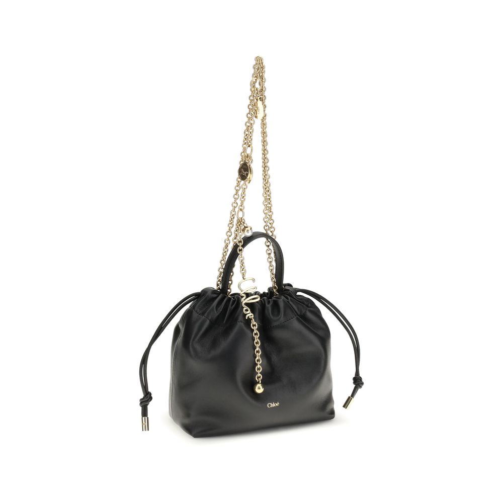 Chloé Black Calf Leather Icons Mini Shoulder Bag