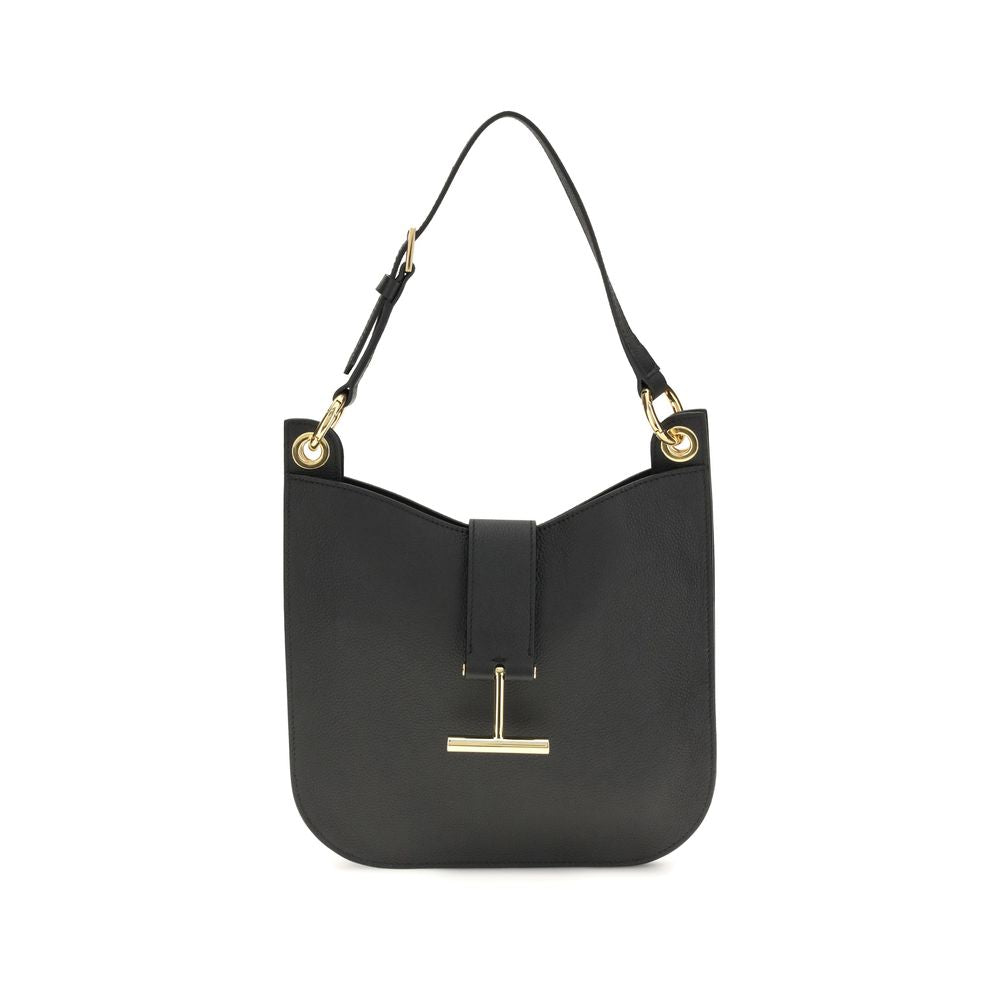 Tom Ford Black Calf Leather Tara Shoulder Bag
