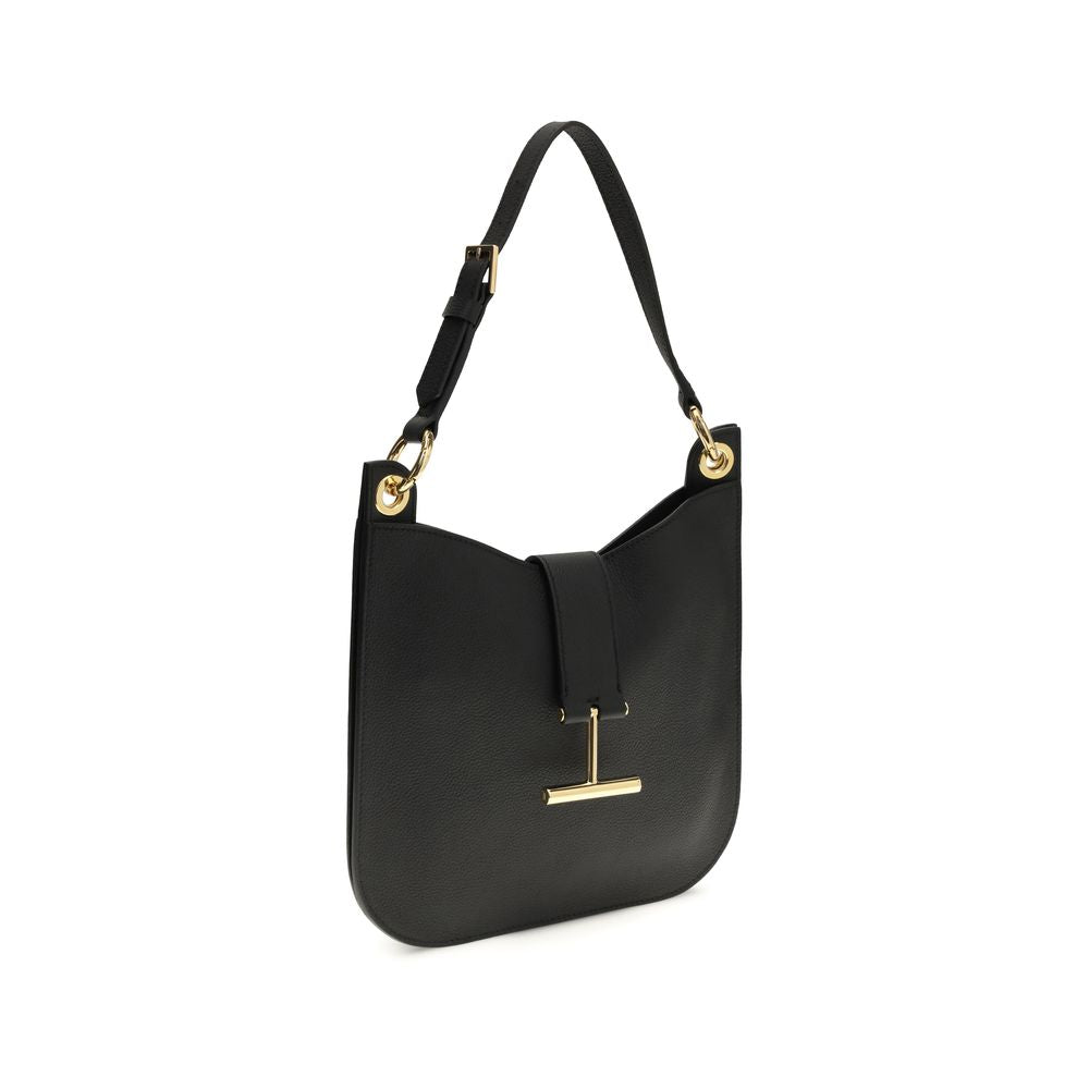 Tom Ford Black Calf Leather Tara Shoulder Bag