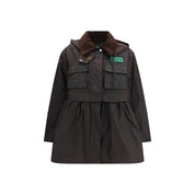 Barbour Brown Waxed Cotton Peplum Jacket