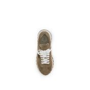 Brunello Cucinelli Beige Calf Leather Platform Sneakers