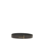 Tom Ford Brown Calf Leather Reversible Belt with T Buckle