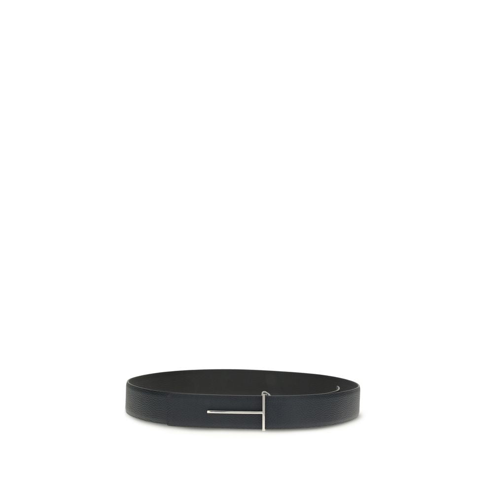 Tom Ford Blue Calf Leather Reversible Belt