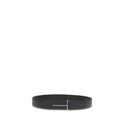 Tom Ford Blue Calf Leather Reversible Belt