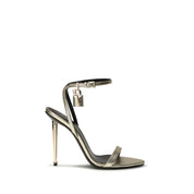 Tom Ford Gold Goatskin Stiletto Heel Sandals