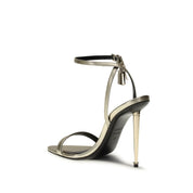 Tom Ford Gold Goatskin Stiletto Heel Sandals