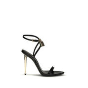 Tom Ford Black Goatskin Stiletto Heel Sandals