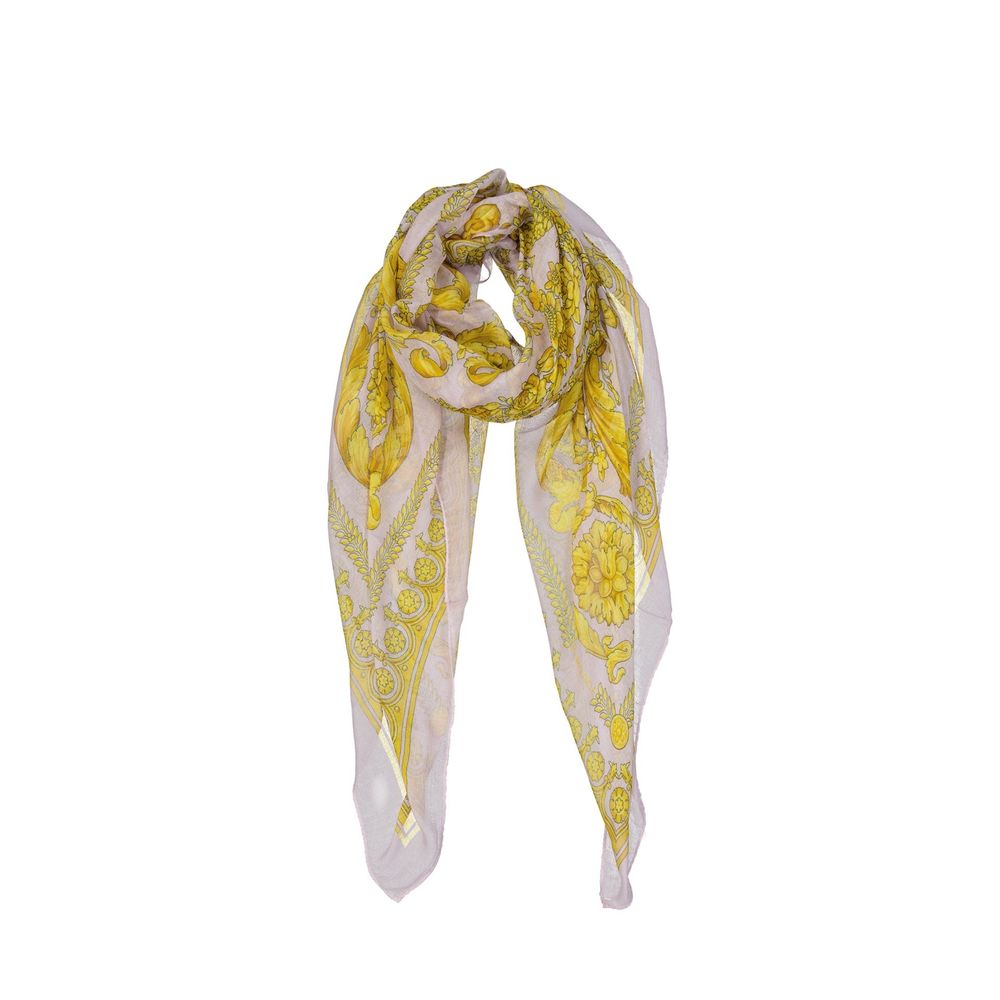 Versace Multicolor Modal and Silk Scarf