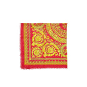 Versace Multicolor Modal Silk Scarf with Fringes