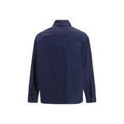 Balmain Blue Cotton Monogram Jacquard Overshirt