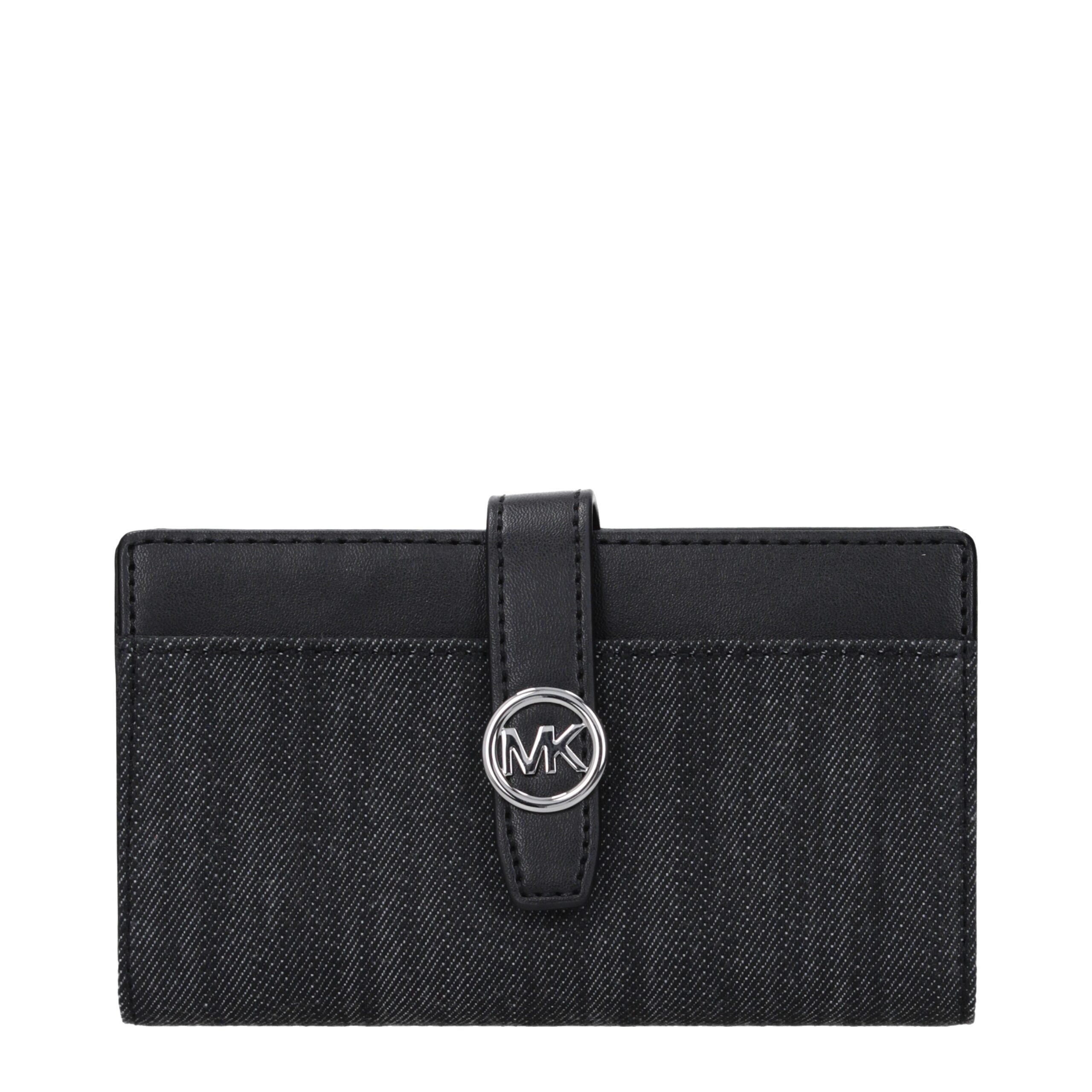 Michael Kors Black Fabric Wallet with Logo