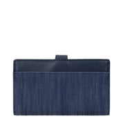 Michael Kors Blue Fabric Wallet with Front Logo